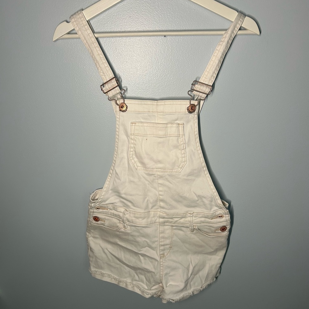 Abercrombie Kids white Overall Shorts